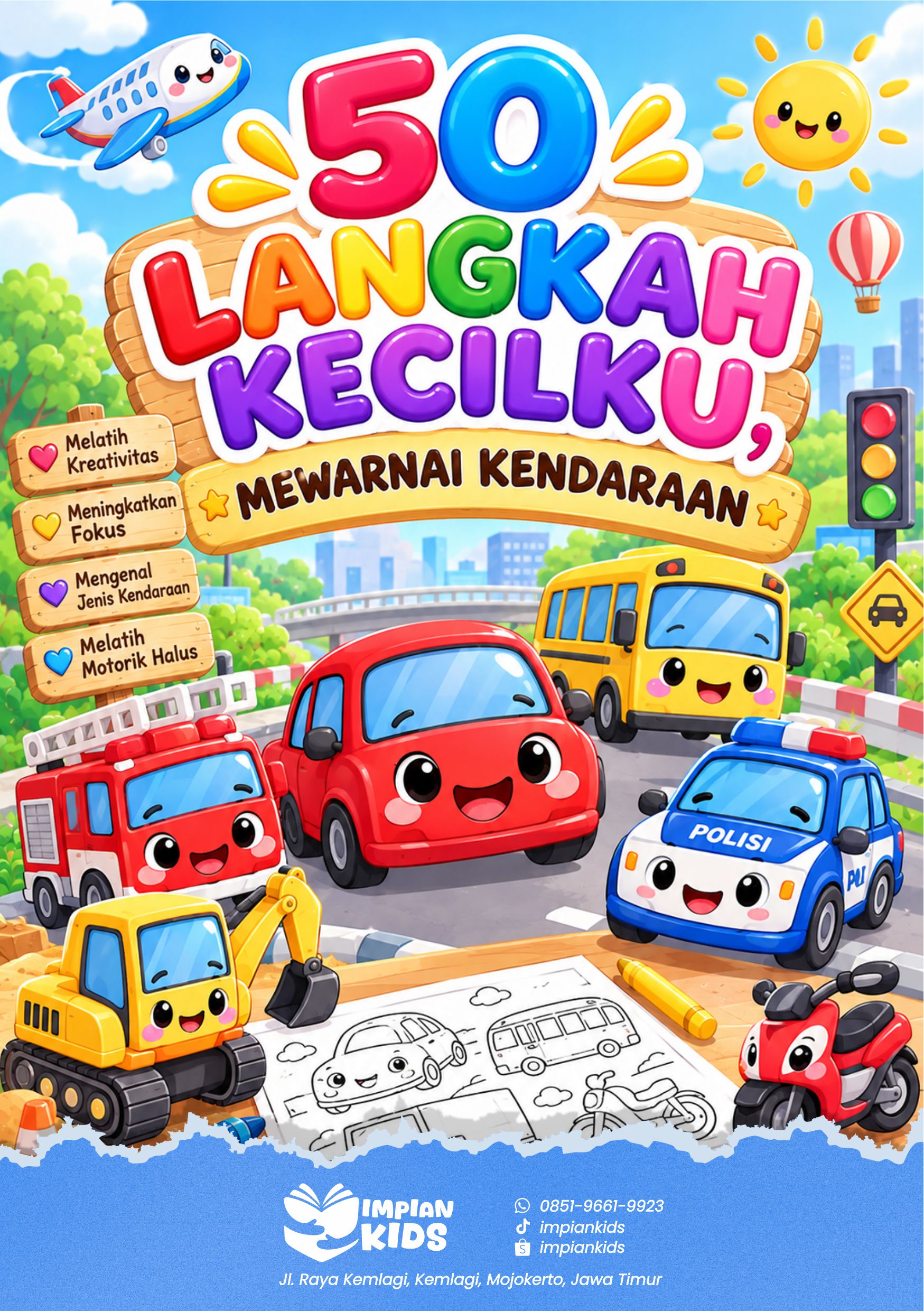 Sampul 50 Langkah Kecilku Mewarnai Kendaraan